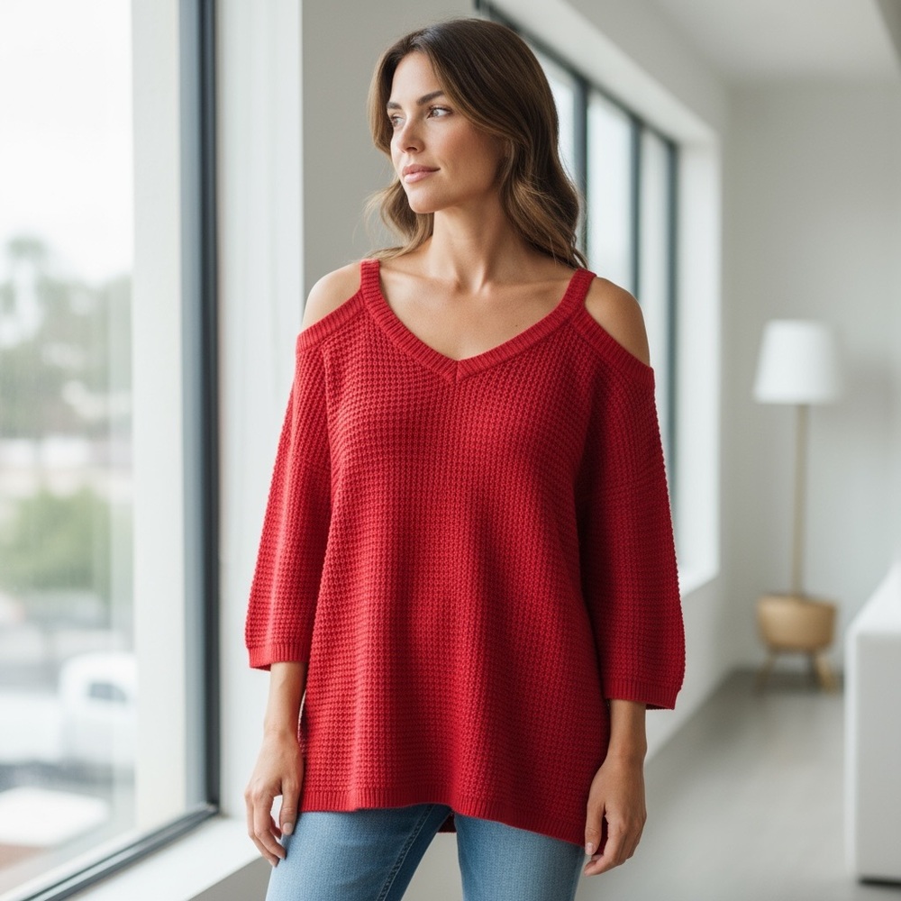 Hayden Vibrant Red Knit Top